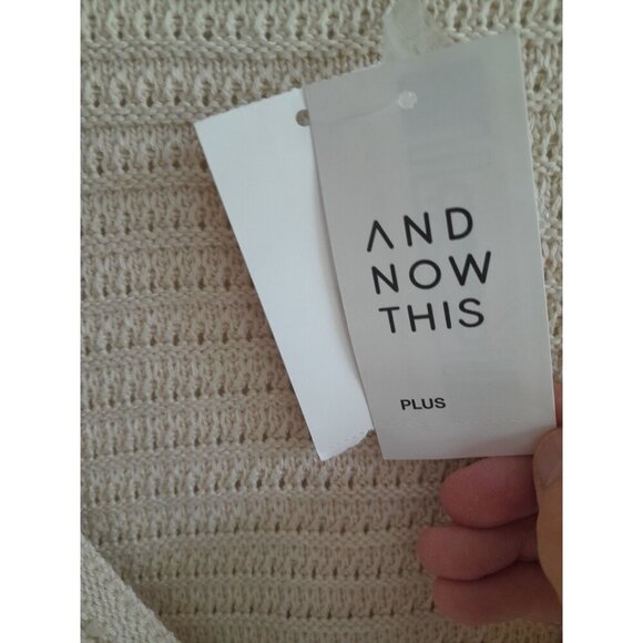 New 2 Pc Hippie 60s Style Textured Halter Sweater And Cardigan Size 14W/16W - Picture 3 of 9